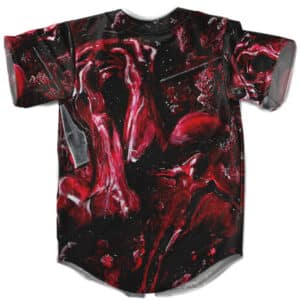 Pink Floyd Scary Skull & Flesh Grunge Red Art Badass Baseball Jersey