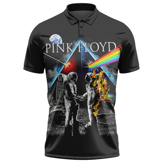 Pink Floyd Space Astronaut Rainbow Prism Art Cool Tennis Shirt