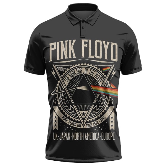 Pink Floyd The Dark Side Of The Moon Tour Poster Ticket Art Polo Shirt