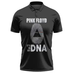 Rock Band Pink Floyd It’s In My DNA Fingerprint Art Black Polo Shirt