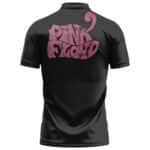 Rock Band Pink Floyd Minimalist Pink Pig Icon Logo Black Polo Tee