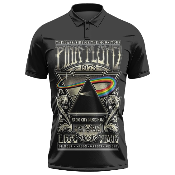 The Dark Side Of The Moon Tour Pink Floyd Poster Dope Polo Shirt