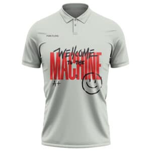 Welcome To The Machine Smiley Face Pink Floyd Polo Tee