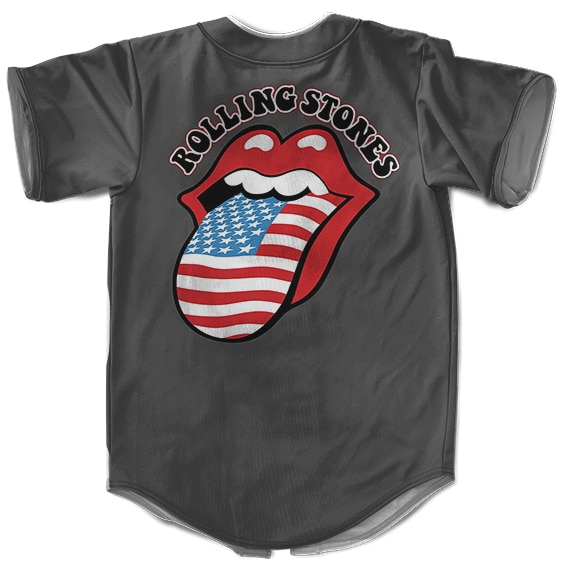 Rock Band The Rolling Stones American Flag Logo Baseball Jersey