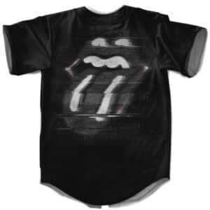 Rock Band The Rolling Stones Monochrome Glitch Logo Baseball Jersey
