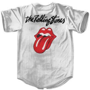 The Rolling Stones 9-Shaped Tongue Logo White Baseball Jersey