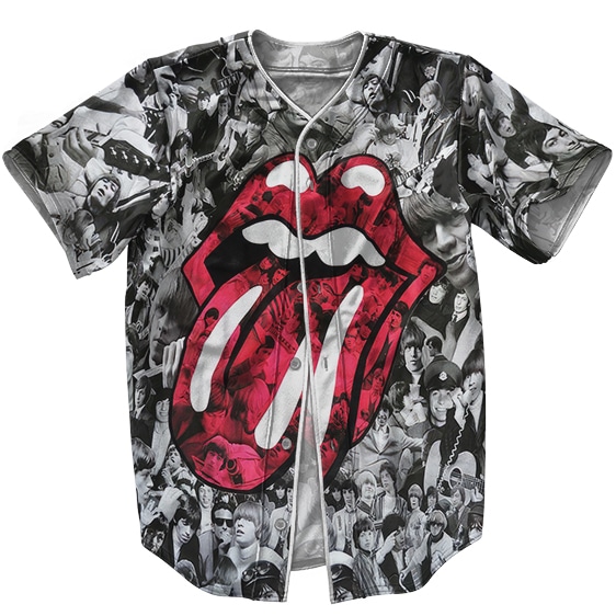The Rolling Stones Band Members Photo Art Dope Baseball Jersey