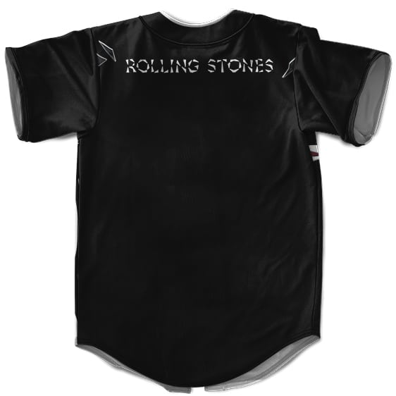The Rolling Stones Diamond Stones Typography Art Black Baseball Jersey