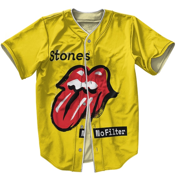 The Rolling Stones No Filter Logo Yellow Baseball Jersey