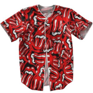 The Rolling Stones Tongue Logo Pattern Cool Baseball Jersey