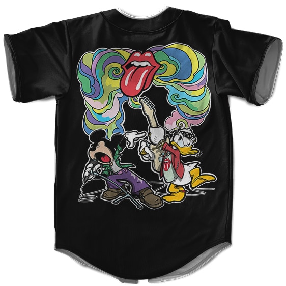 The Rolling Stones Trippy Mickey Mouse & Donald Duck Baseball Jersey