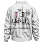 Floyd Lawson Comics Style Photo Art White Pink Floyd Bomber Jacket