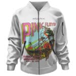 Pink Floyd 1988 Hughes Stadium Poster Logo Icon White Bomber Jacket