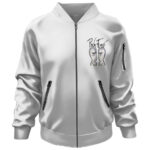 Pink Floyd Division Bell Screaming Man Rainbow Art White Bomber Jacket