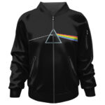 Pink Floyd Members Classic Photo Typography Art Bomber Jacket