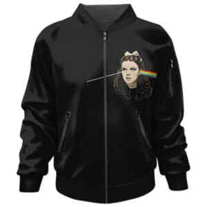 Pink Floyd Rainbow Prism Woman Head Logo Black Bomber Jacket