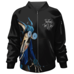 Pink Floyd Roger Waters Creepy Puppet Logo Black Bomber Jacket