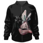 Pink Floyd The Wall Scary Bunny Photo Art Black Bomber Jacket