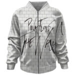 Rock Band Pink Floyd The Wall Brick Pattern White Bomber Jacket