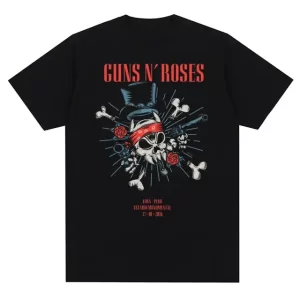 Black Guns N' Roses Lima 2016 Live Concert Skull Art Unisex T-Shirt