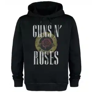 Classic Black Guns N' Roses Vintage Rose Logo Unisex Hoodie