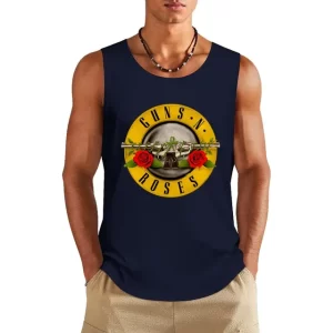 Classic Guns N' Roses Iconic Logo Navy Blue Men's Tank Top