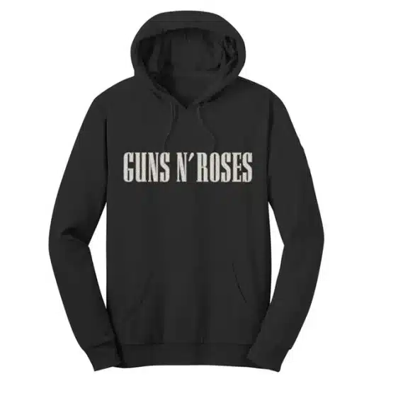 Classic Guns N' Roses Minimalist Text Logo Unisex Hoodie