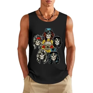 Classic Guns N' Roses Skull Band Icons Black Men's Tank Top