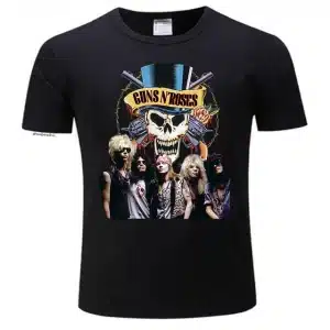 Classic Guns N' Roses Skull Hat Band Members Photo Unisex T-shirt