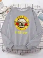 Classic Guns N’ Roses We’re F’N Back! Logo Gray Unisex Sweatshirt
