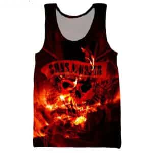 Dope Guns N' Roses Fiery Skull Inferno Flame Unisex Tank Top