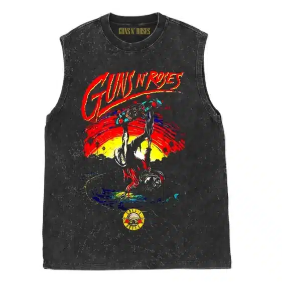 Grunge Guns N' Roses Sunset Skater Paint Unisex Tank Top