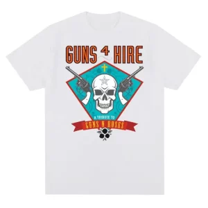 Guns 4 Hire Tribute to Guns N' Roses Skull Pistols Icon Unisex T-Shirt