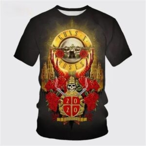 Guns N' Roses 2020 Europe Tour Skull Armor Floral Unisex T-Shirt