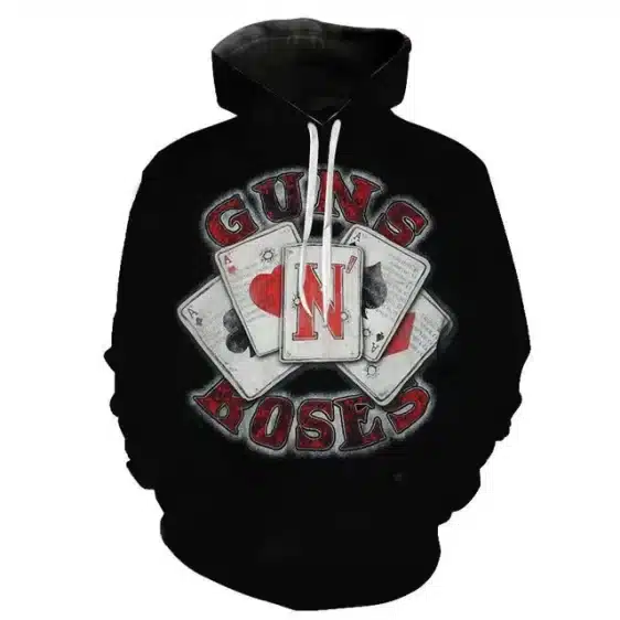 Guns N' Roses Ace of Hearts Card Graphic Unisex Hoodie