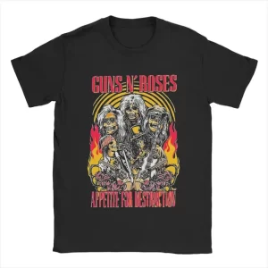 Guns N' Roses Appetite for Destruction Flame Skeleton T-Shirt