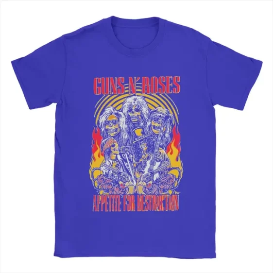 Guns N' Roses Appetite for Destruction Flame Skeleton T-Shirt