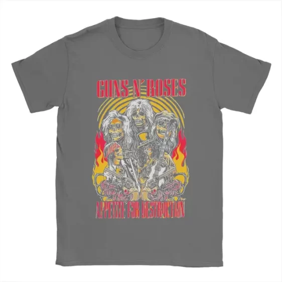 Guns N' Roses Appetite for Destruction Flame Skeleton T-Shirt