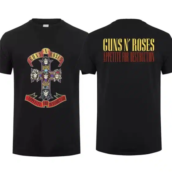 Guns N' Roses Appetite for Destruction Skull Cross T-Shirt