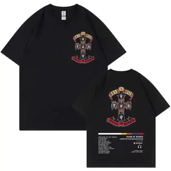 Guns N' Roses Appetite for Destruction Tour Concert Art T-Shirt