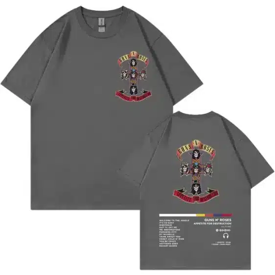 Guns N' Roses Appetite for Destruction Tour Concert Art T-Shirt