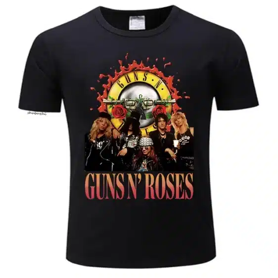 Guns N' Roses Band Members Blood Splash Graphic Rock Unisex T-shirt