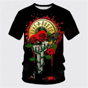 Guns N' Roses Blood Splatter Icon Logo Black Unisex T-Shirt