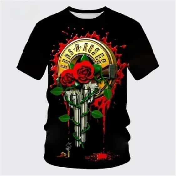 Guns N' Roses Blood Splatter Icon Logo Black Unisex T-Shirt