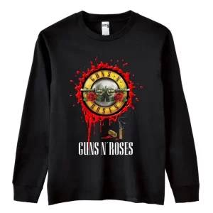 Guns N' Roses Bullet Blood Drip Logo Black Unisex Sweatshirt