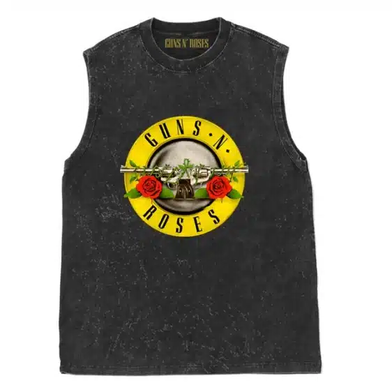 Guns N' Roses Classic Logo Yellow Circle Unisex Tank Top