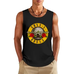 Guns N' Roses Classic Yellow Logo Black Men's Tank Top