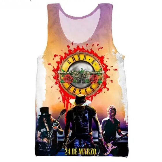 Guns N' Roses Concert Tribute Sunset Splatter Unisex Tank Top