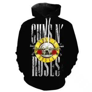 Guns N' Roses Distressed Logo Emblem Unisex Hoodie