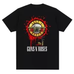 Guns N' Roses Dripping Blood Logo Bullet Gunshot Unisex T-Shirt